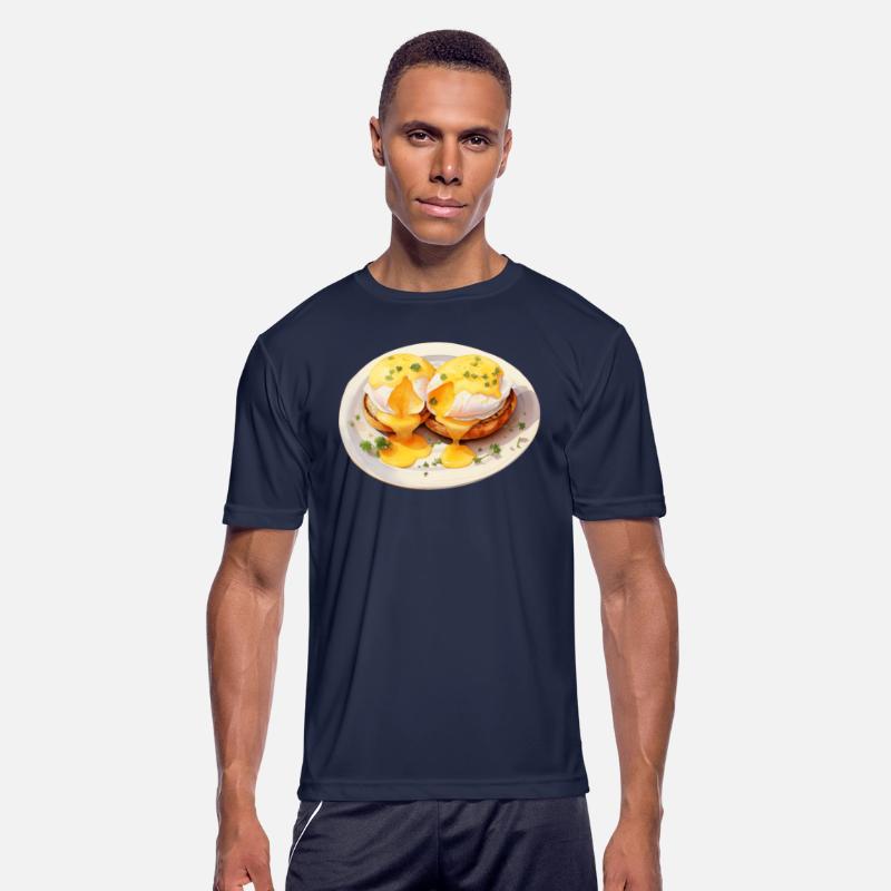 Plate of Double Egg Benedict with Hollandaise Sauc