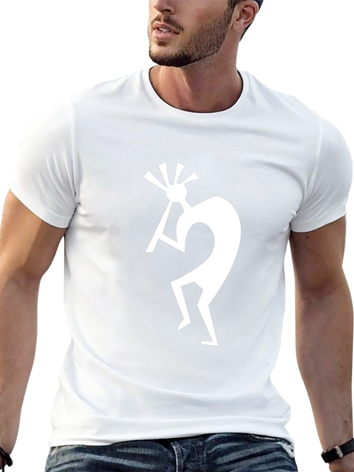 Kokopelli Graphic Tee - Black Cotton T-Shirt