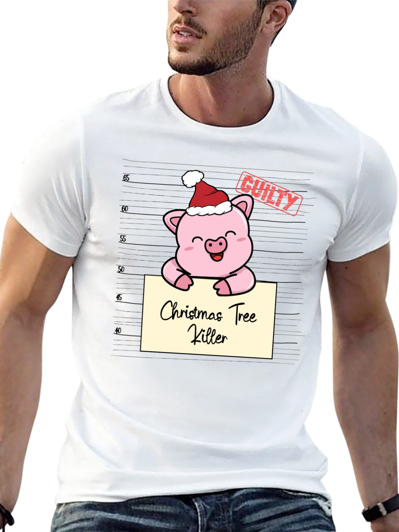 Christmas Tree Killer Pig T-Shirt