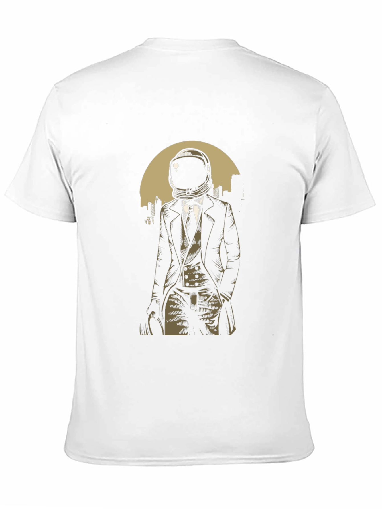 Astronaut in Suit Graphic T-Shirt - Black