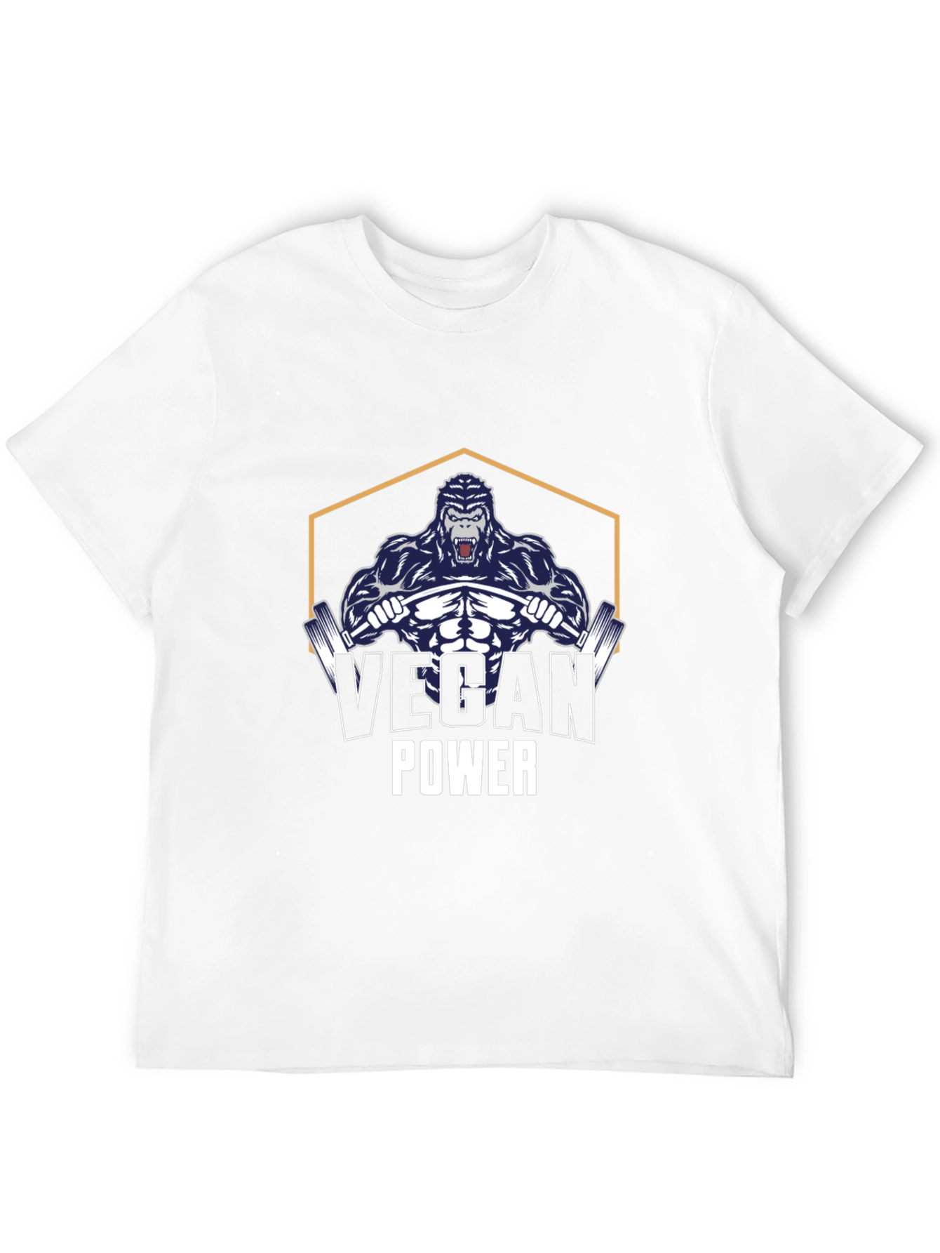 Vegan Power Gorilla Black T-Shirt