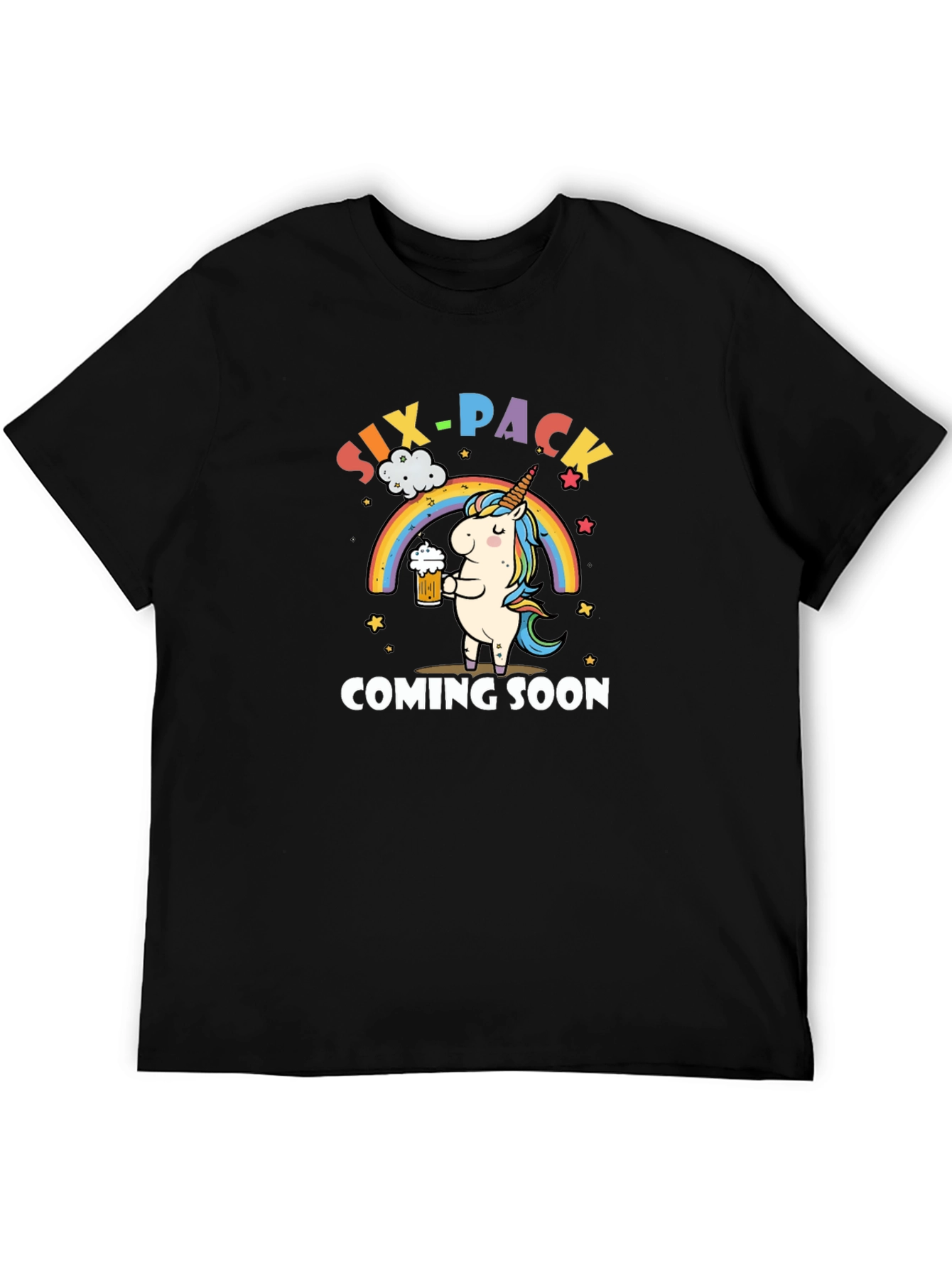 Six-Pack Coming Soon Unicorn Graphic Tee