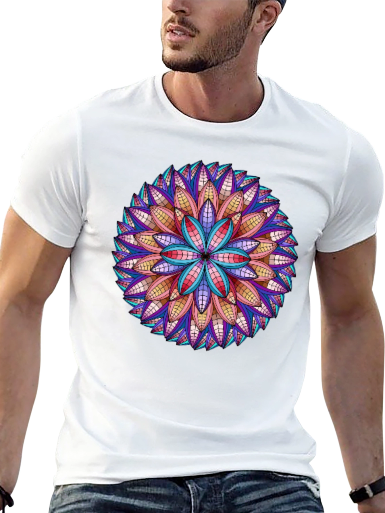 Abstract Flower Mandala Graphic Tee