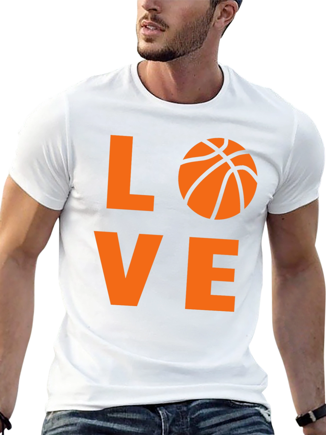 Love Basketball Graphic Tee - Black Cotton Shirt