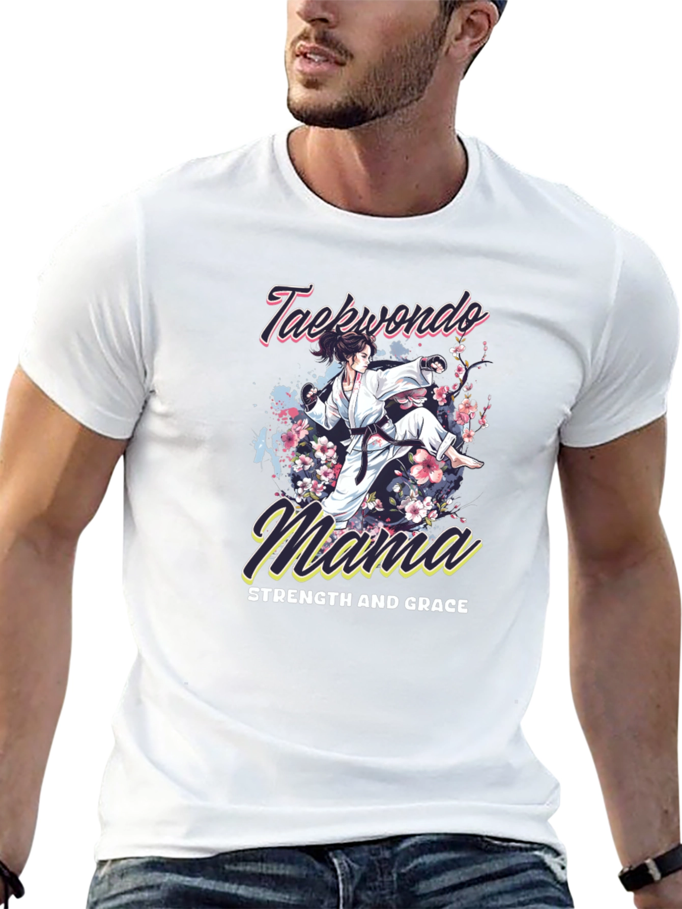 Taekwondo Mama T-Shirt - Strength and Grace