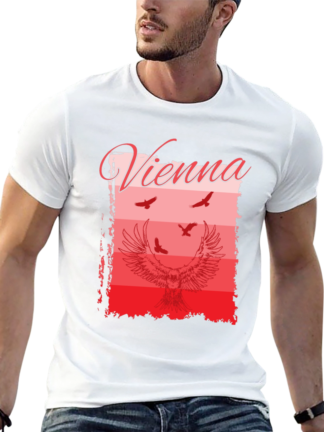 Vienna Eagle Graphic T-Shirt | Stylish City Souvenir Tee