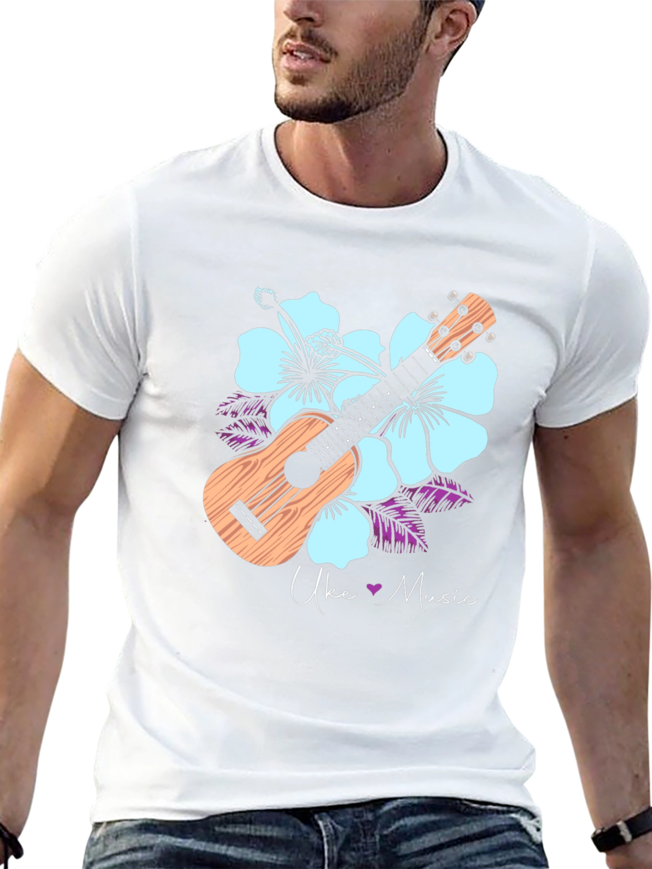 Ukulele Music Graphic Tee - Island Vibes