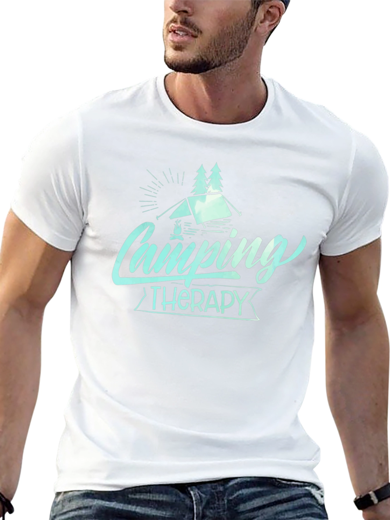 Camping Therapy Graphic T-Shirt