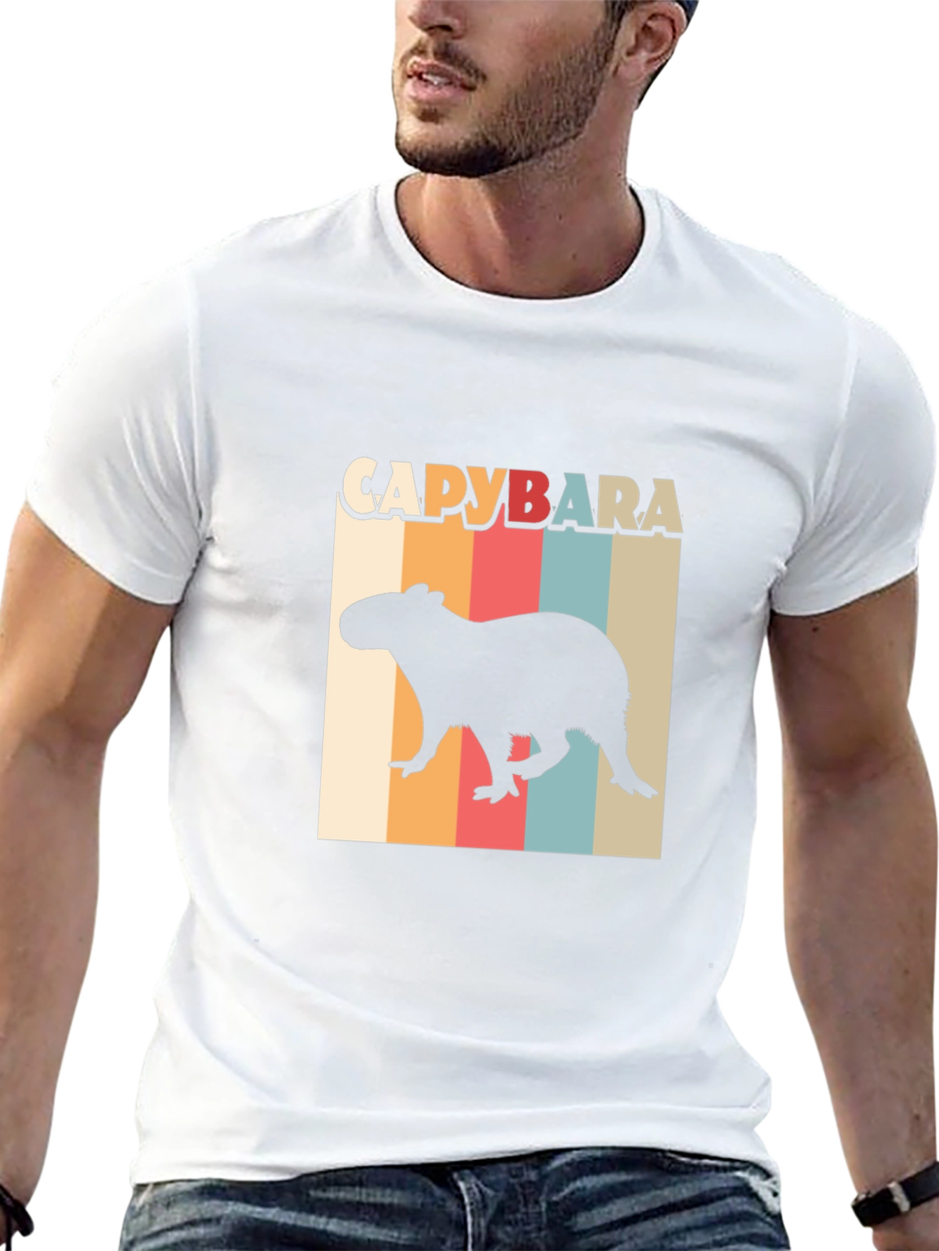 Capybara Retro Style T-Shirt