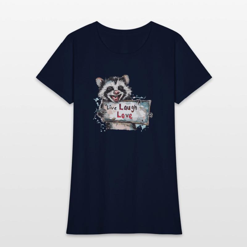 Smiling opossum holding