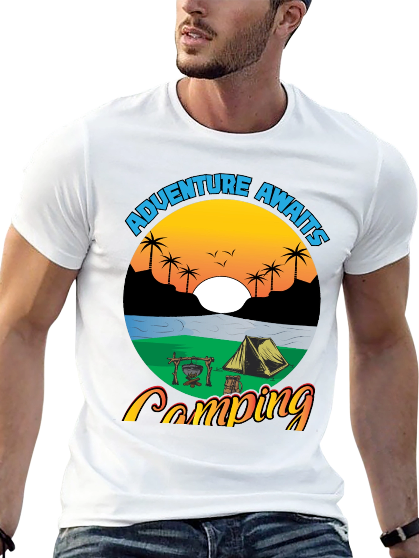Adventure Awaits Camping Graphic Tee
