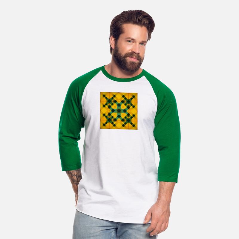 Sunny Yellow Tartan Design T-Shirt