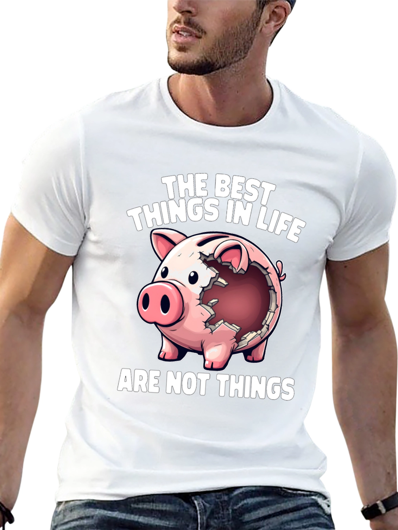 Piggy Bank T-Shirt - The Best Things in Life