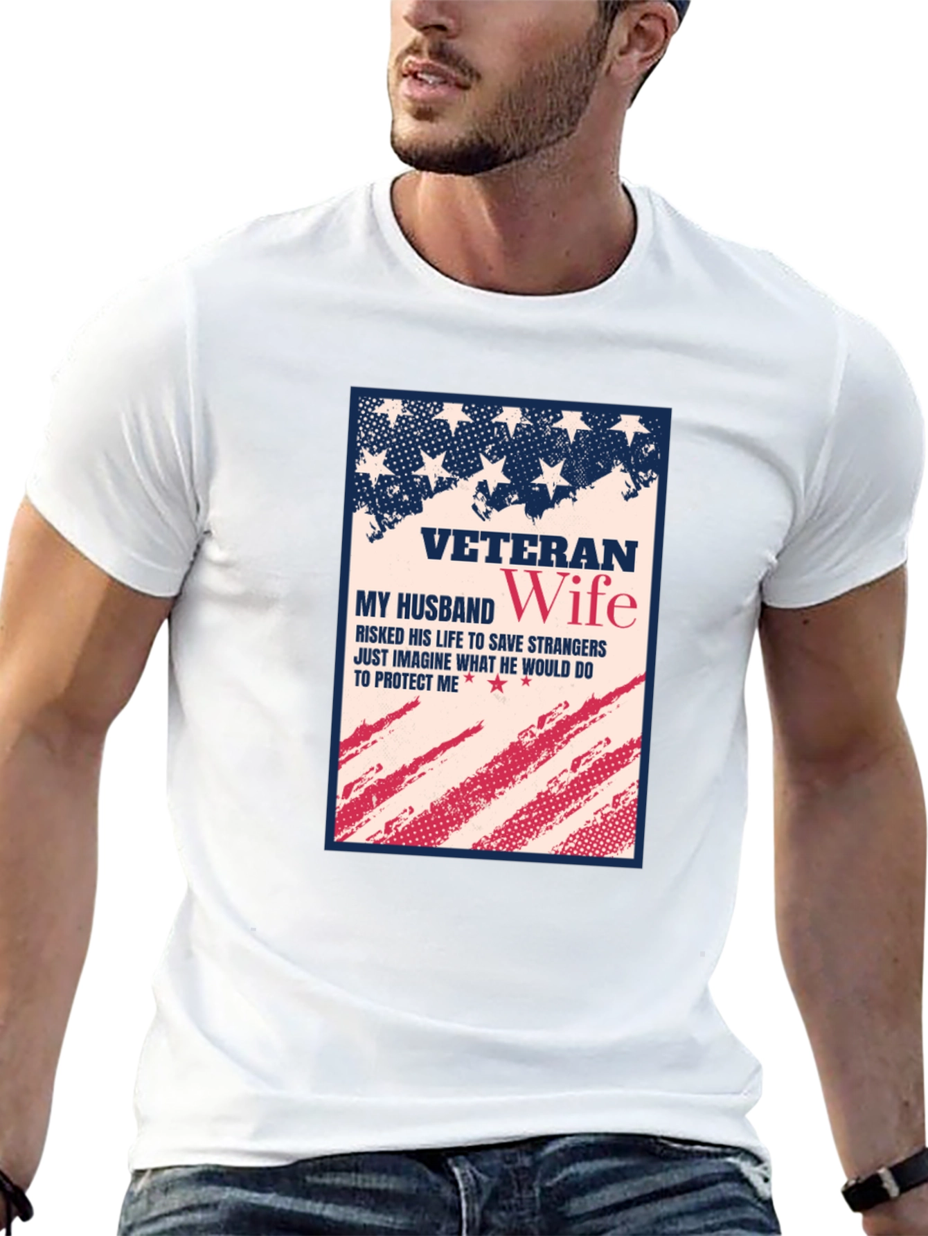 Veteran Wife Patriotic T-Shirt
