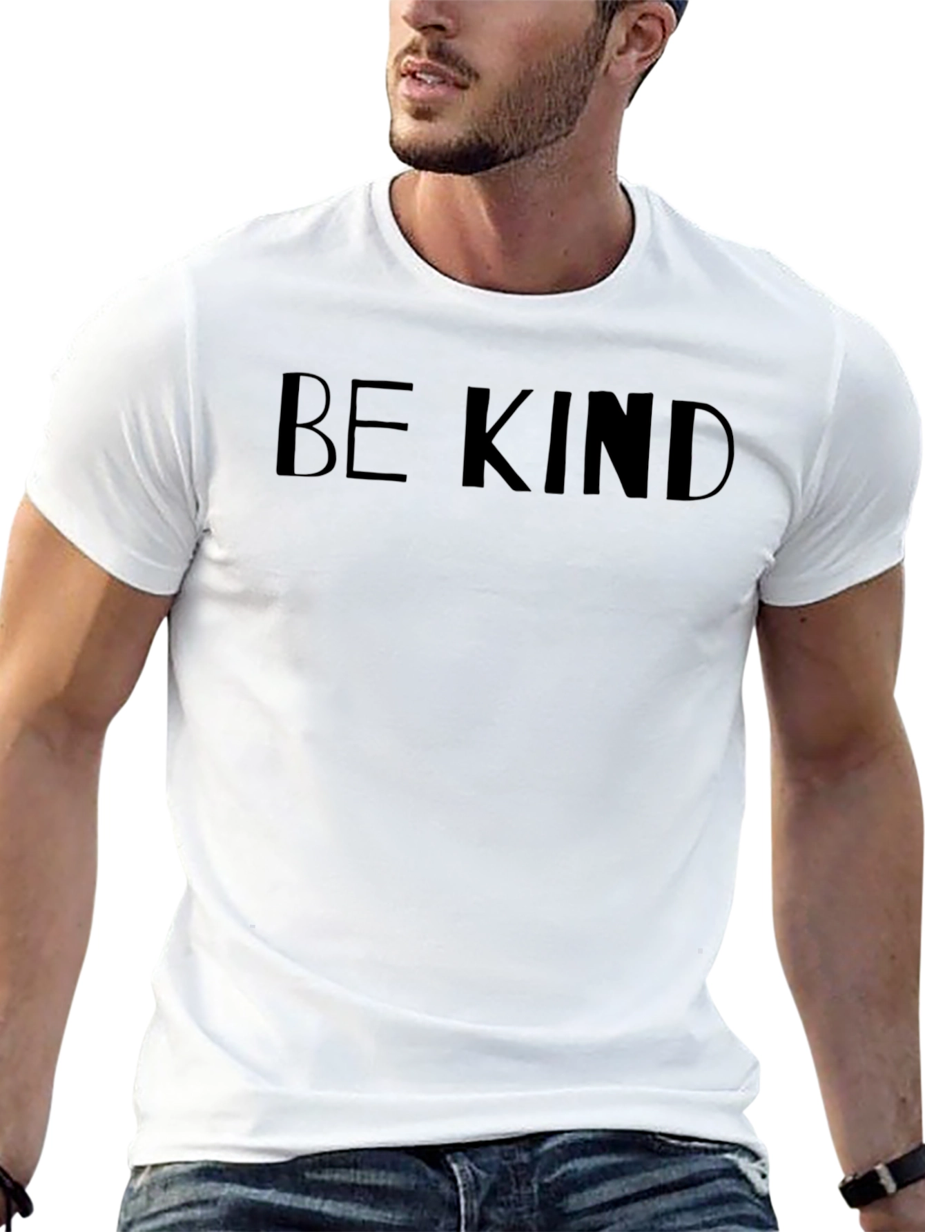 Be Kind Graphic Tee - Soft Black Cotton T-Shirt