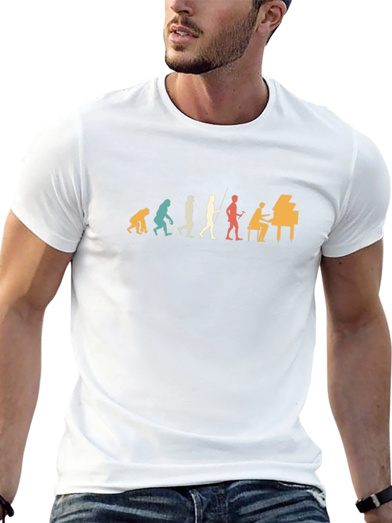 Piano Evolution T-Shirt - Musical Progression Tee
