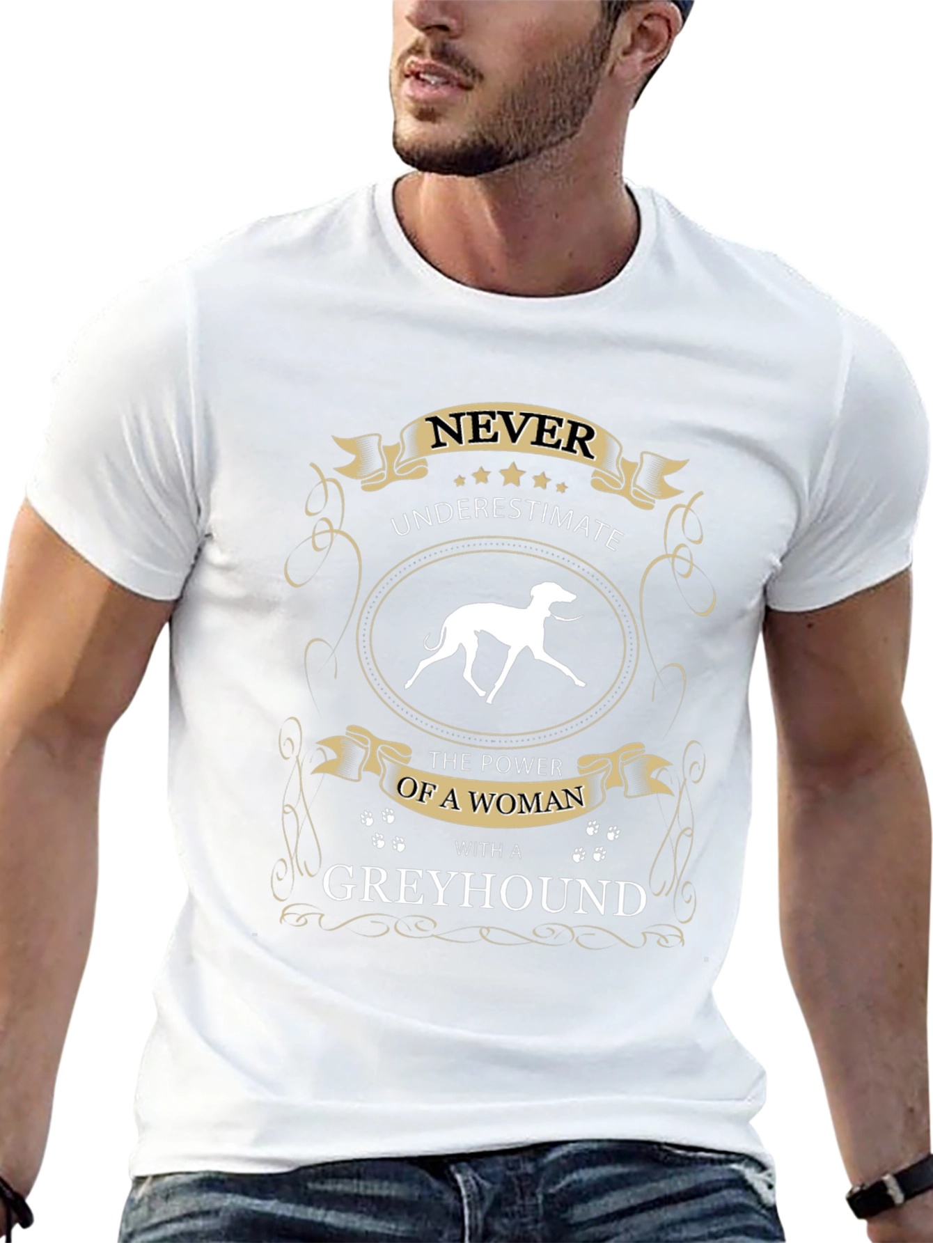 Never Underestimate a Woman with a Greyhound T-Shirt