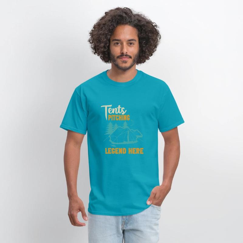 Tent-Pitching Legend Tee Funny Camping Champs