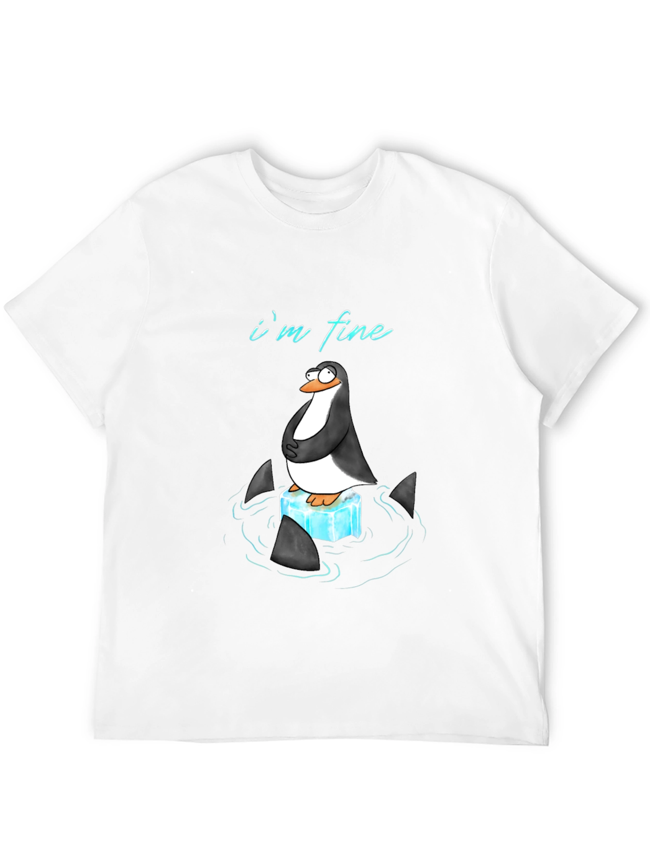 Penguin Im Fine Graphic Tee - Black