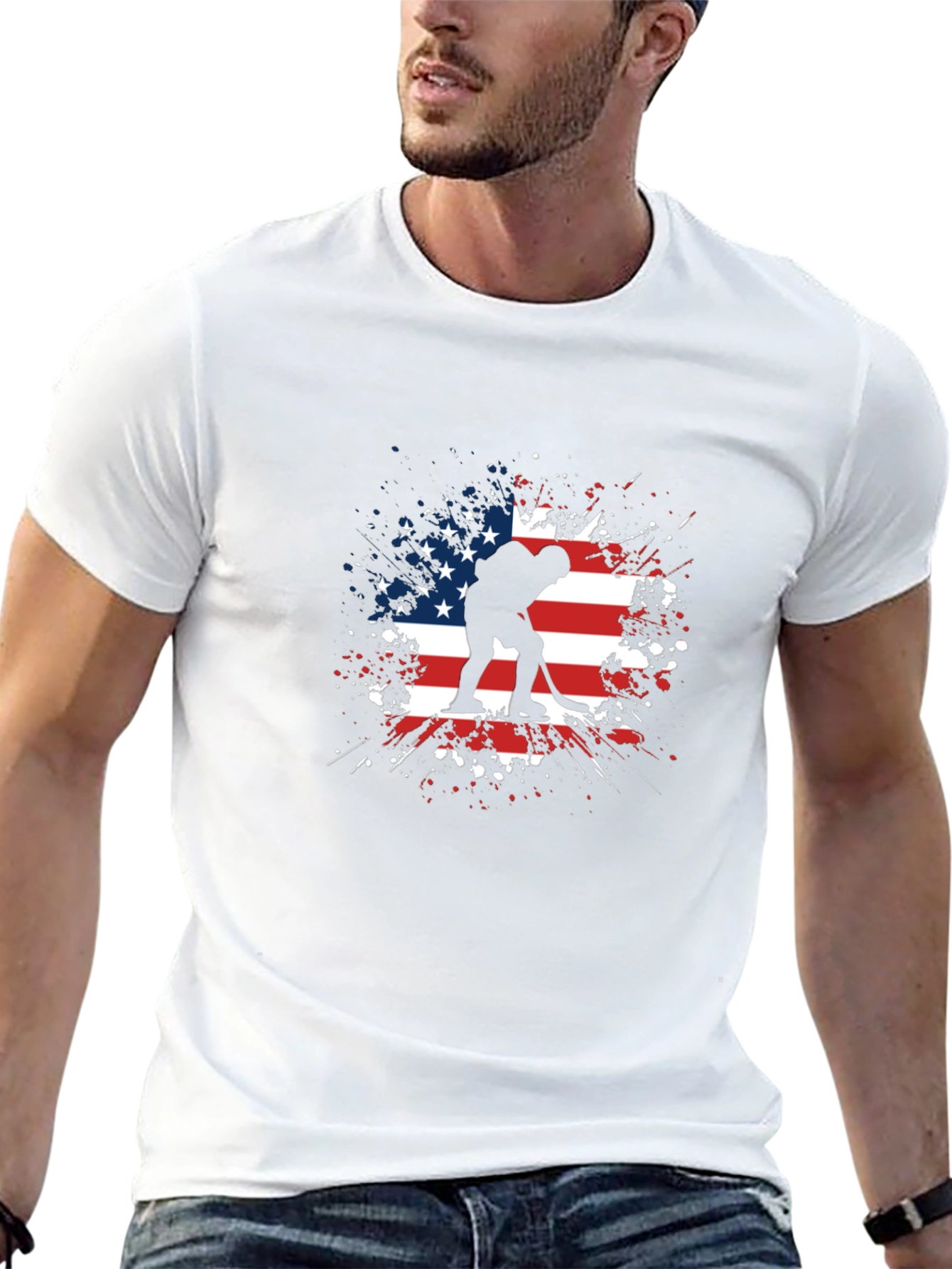 USA Hockey T-Shirt - Patriotic Player Tee