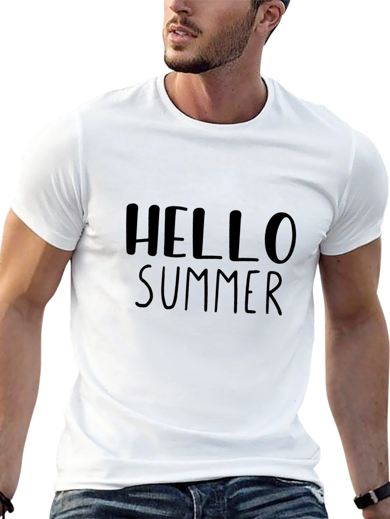 Hello Summer Graphic Tee - Black