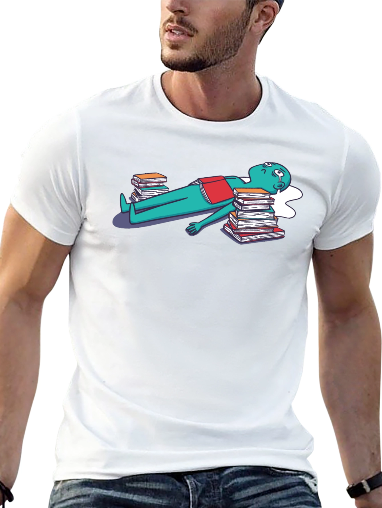 Bookworm Tee - Literary Humor Graphic T-Shirt