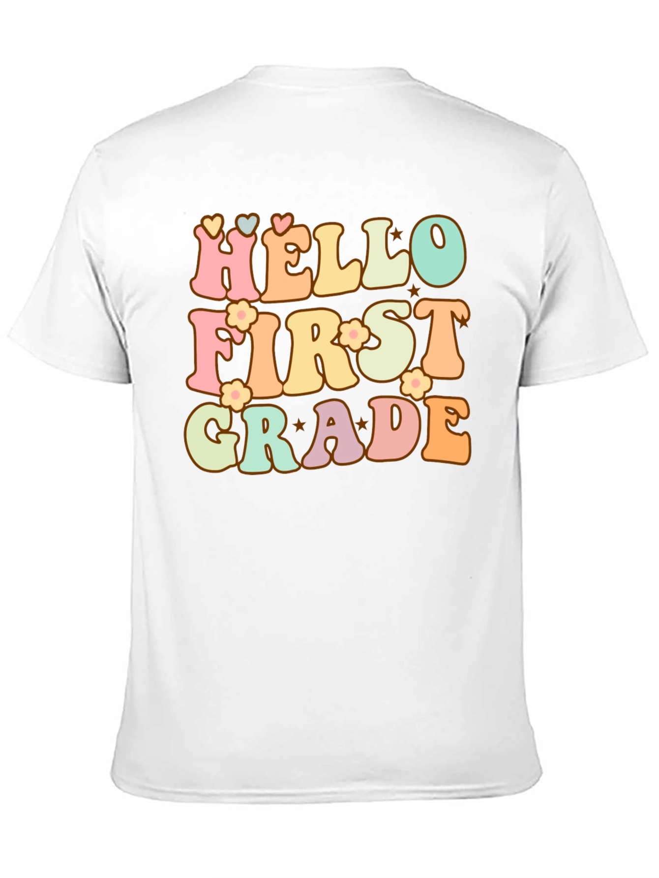 Hello First Grade Retro Graphic Tee