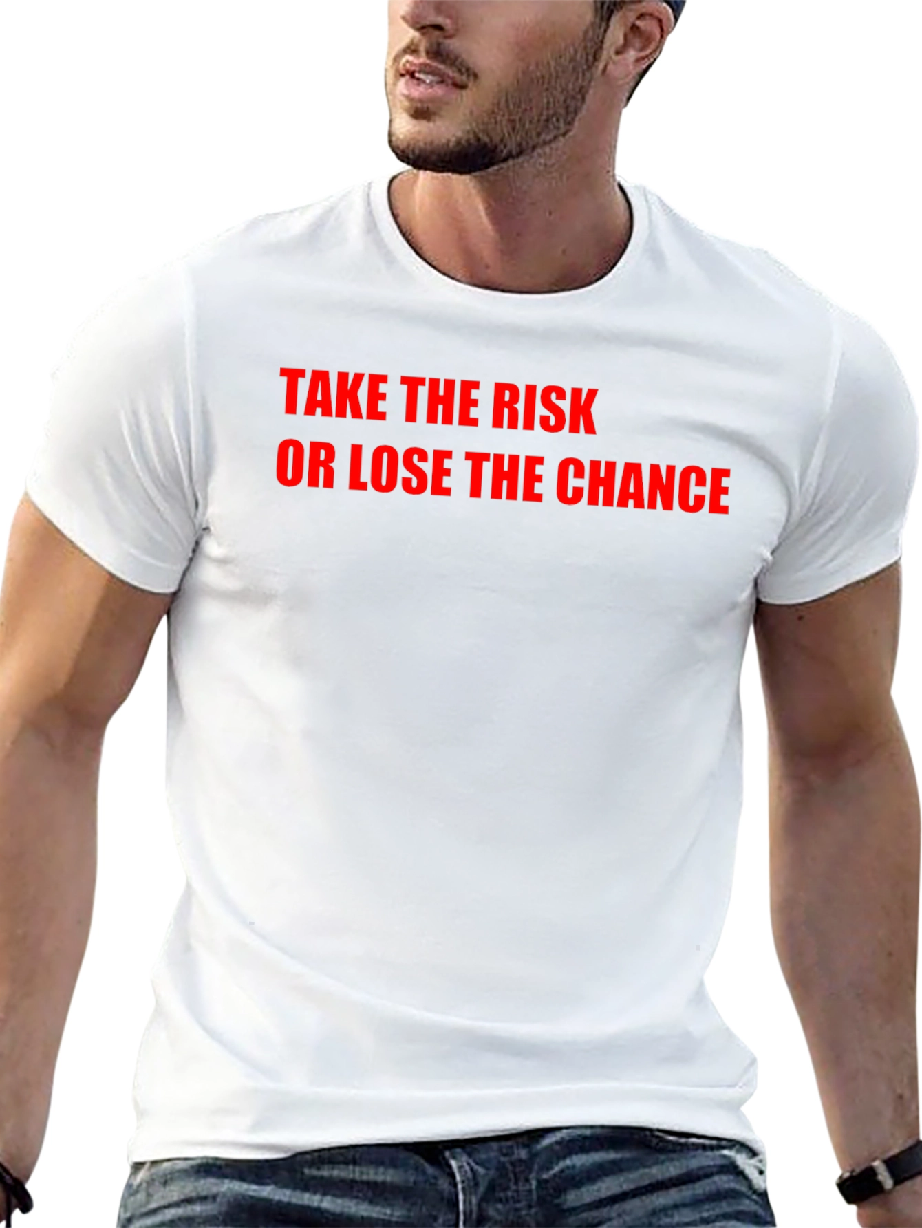 Take the Risk Tee - Bold Statement Black T-Shirt