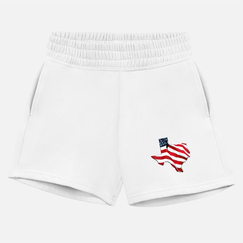 USA Flag in Texas (State) Map