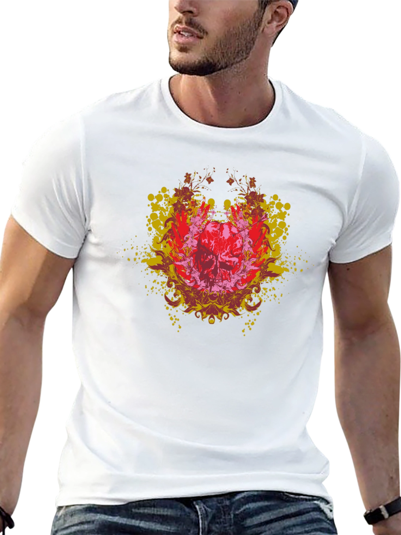 Skull Graphic Tee - Edgy Black T-Shirt