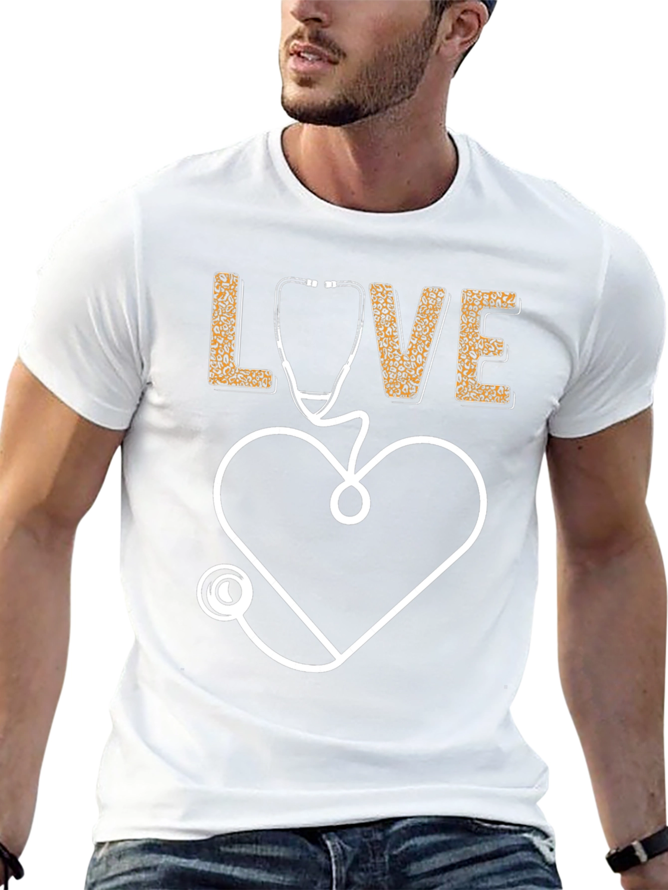 Love Stethoscope Graphic Tee - Nurse/Doctor Apparel