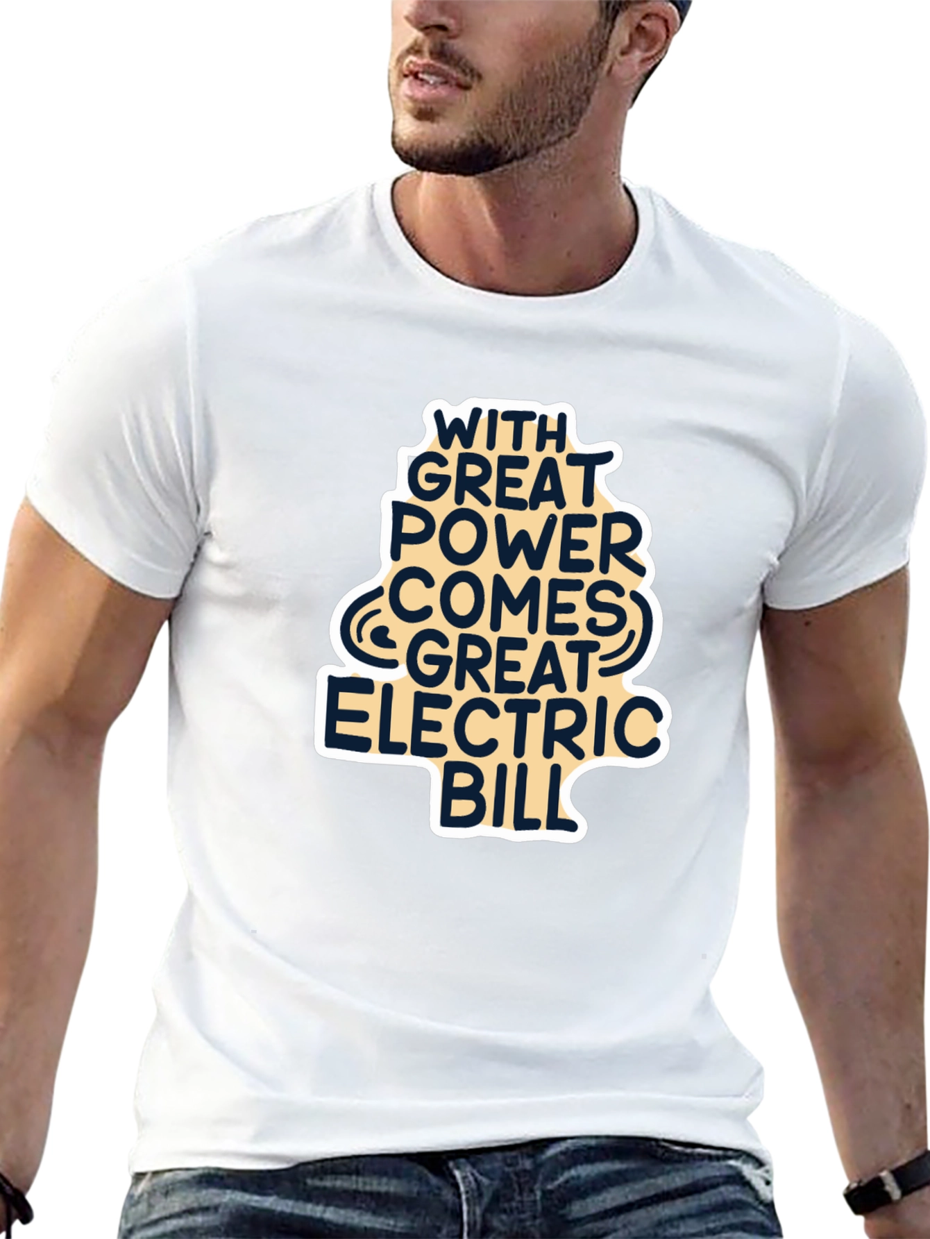 Great Power Electric Bill Graphic T-Shirt