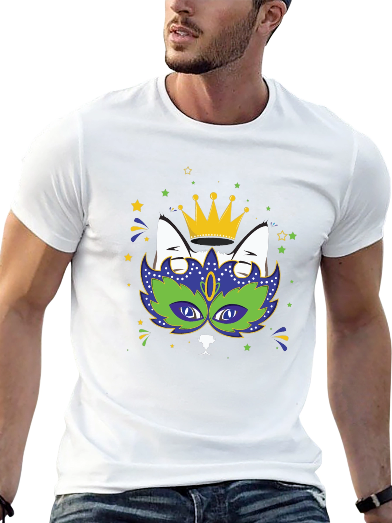 Mardi Gras Cat T-Shirt - King Cat Tee