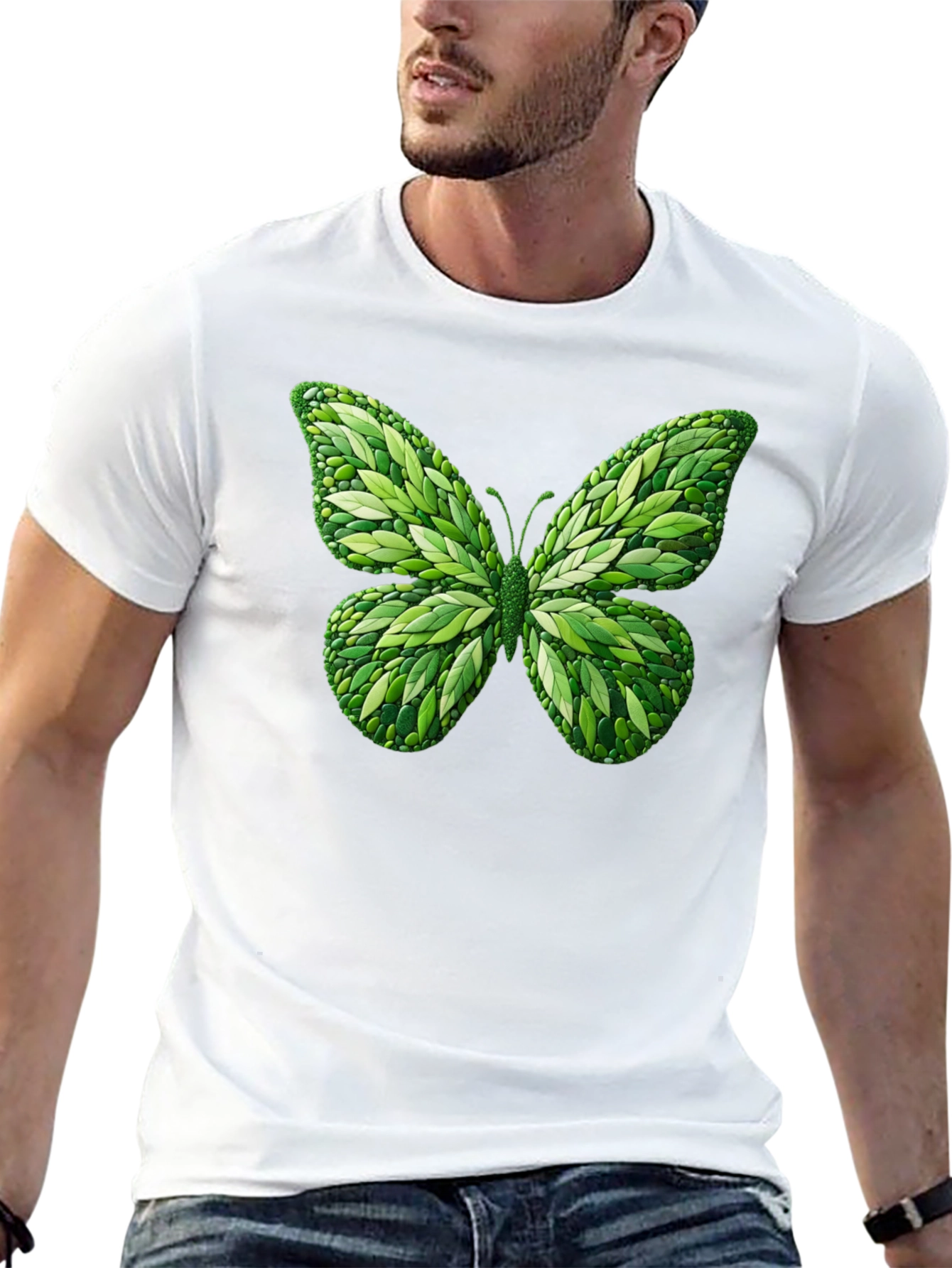 Leaf Butterfly Graphic T-Shirt