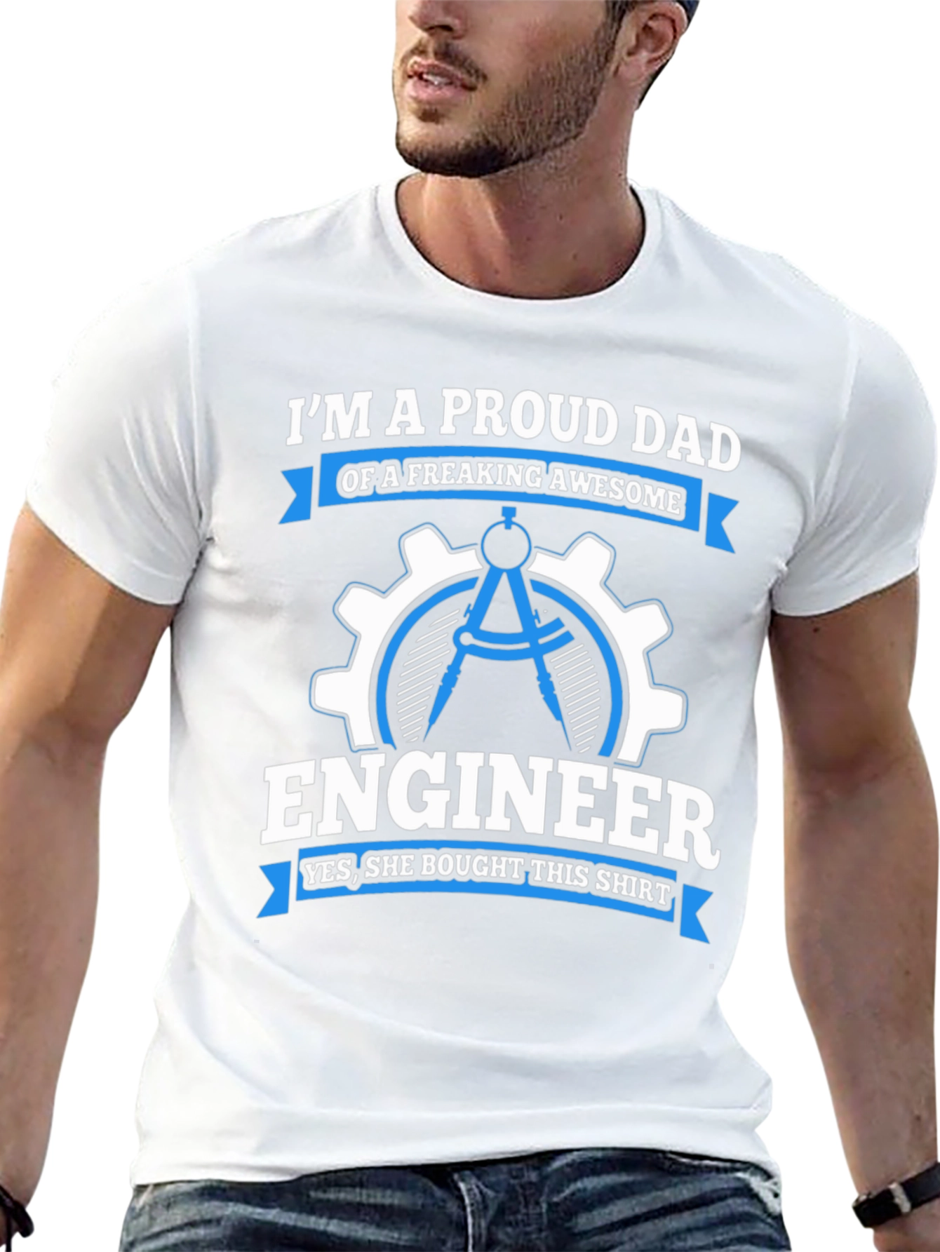 Proud Dad Engineer T-Shirt: Awesome Daughter Gift