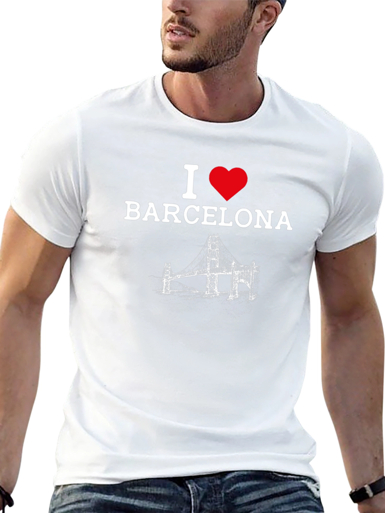 I Love Barcelona T-Shirt - Black Graphic Tee