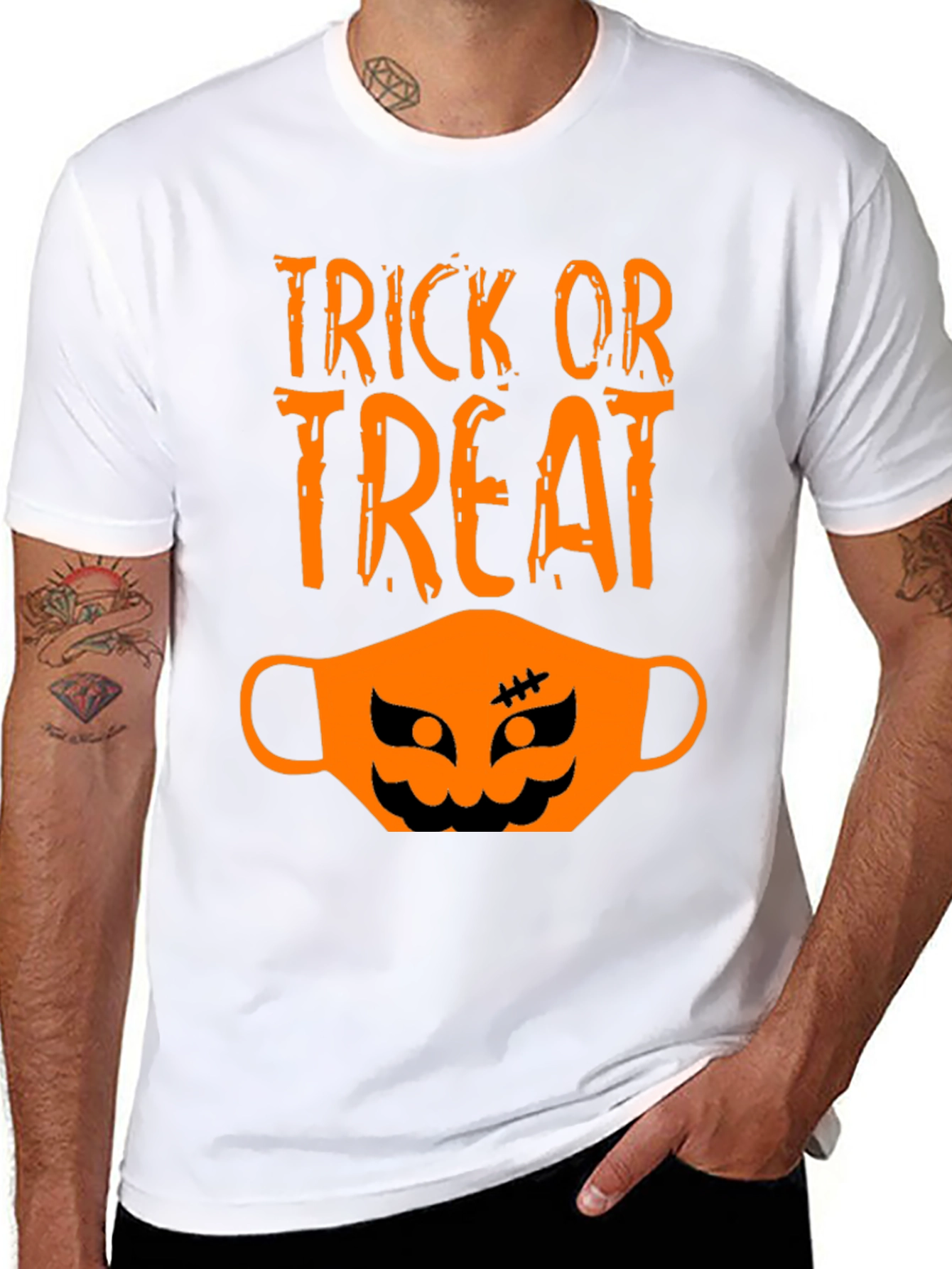 Trick or Treat Halloween Mask T-Shirt