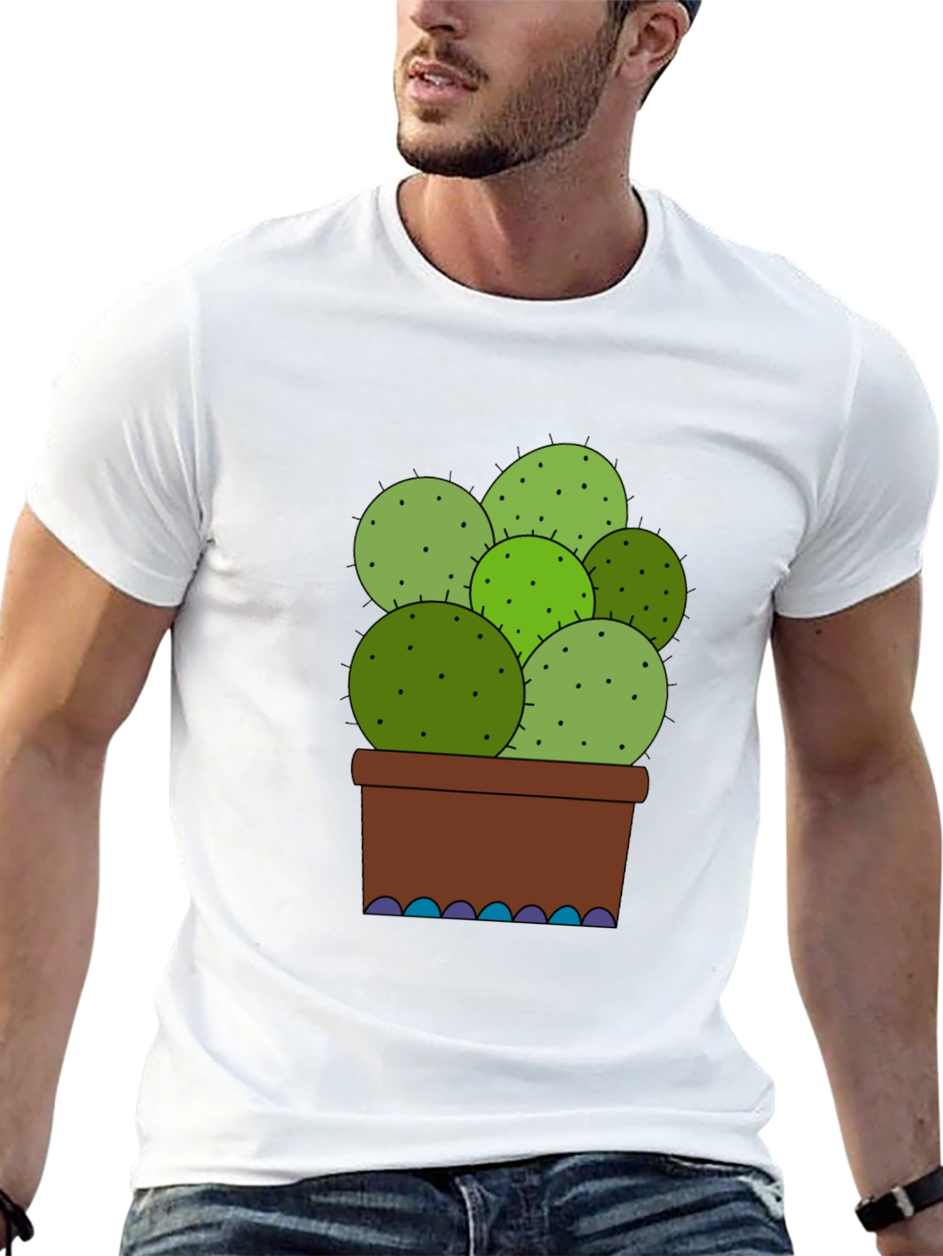 Cactus Graphic T-Shirt - Unique Plant Lover Tee