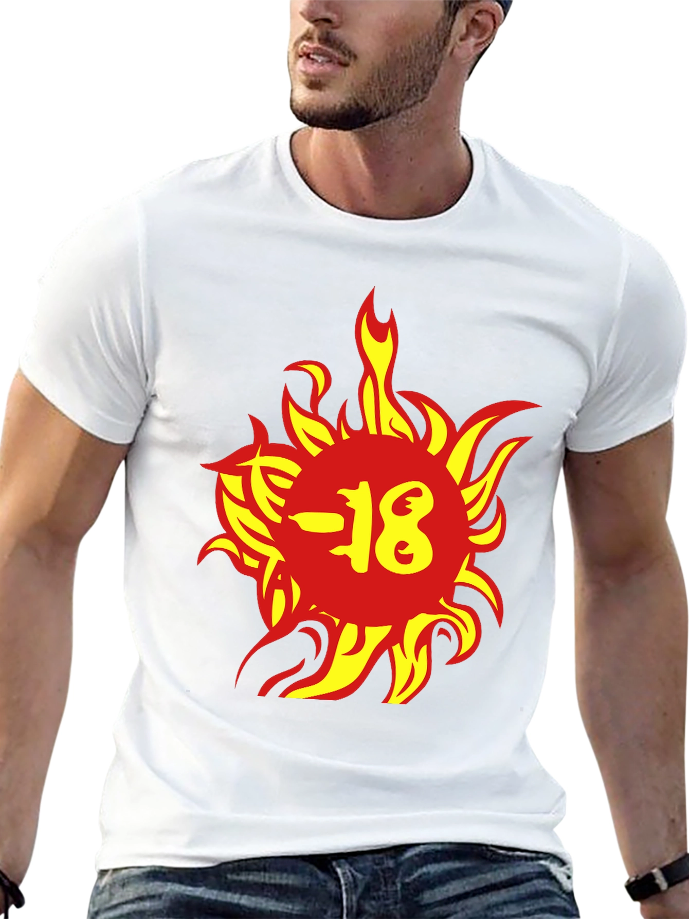 Edgy Graphic Tee - Eighteen Fire Design