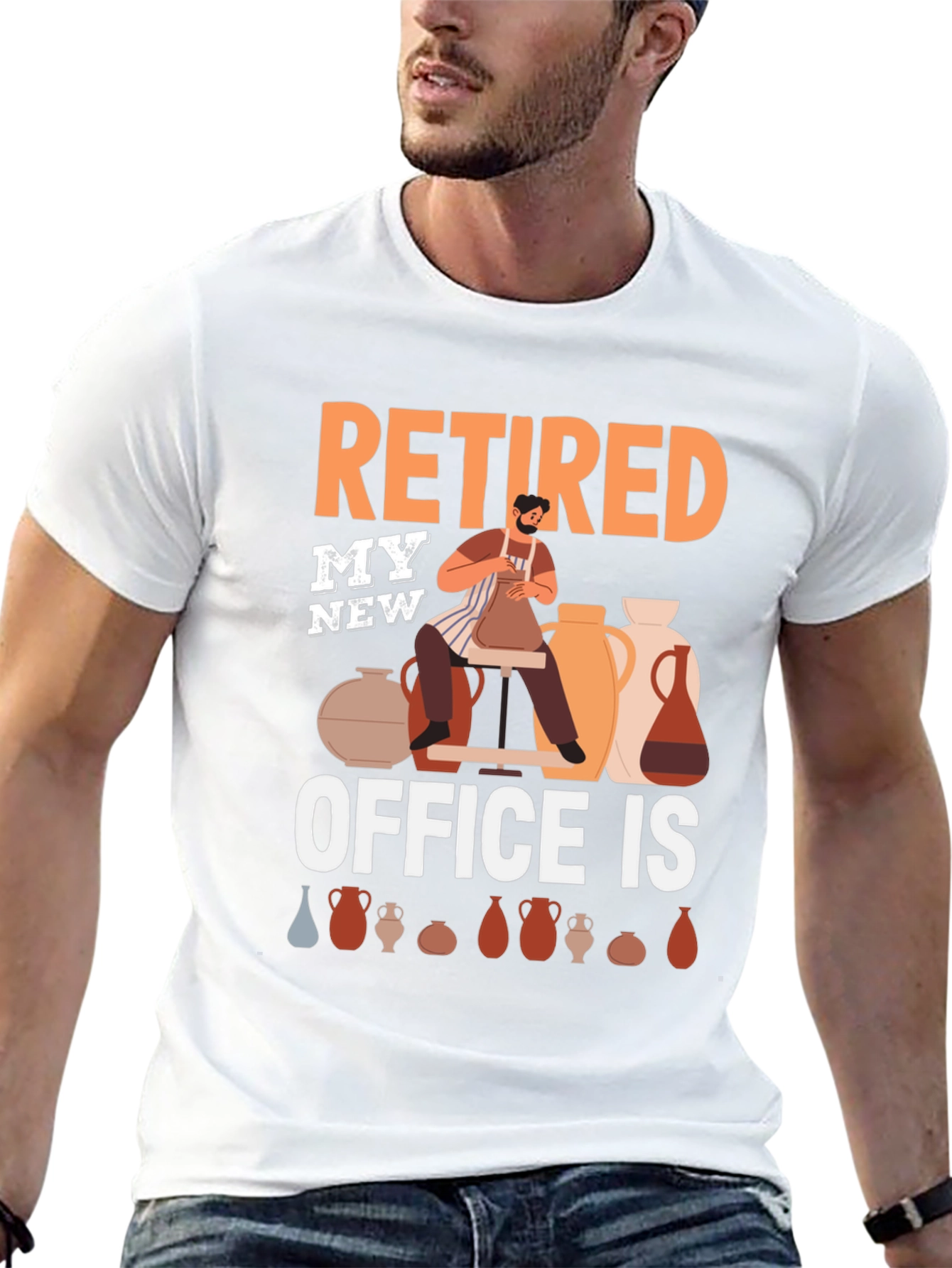 Retired Potter T-Shirt - My New Office Is Pottery