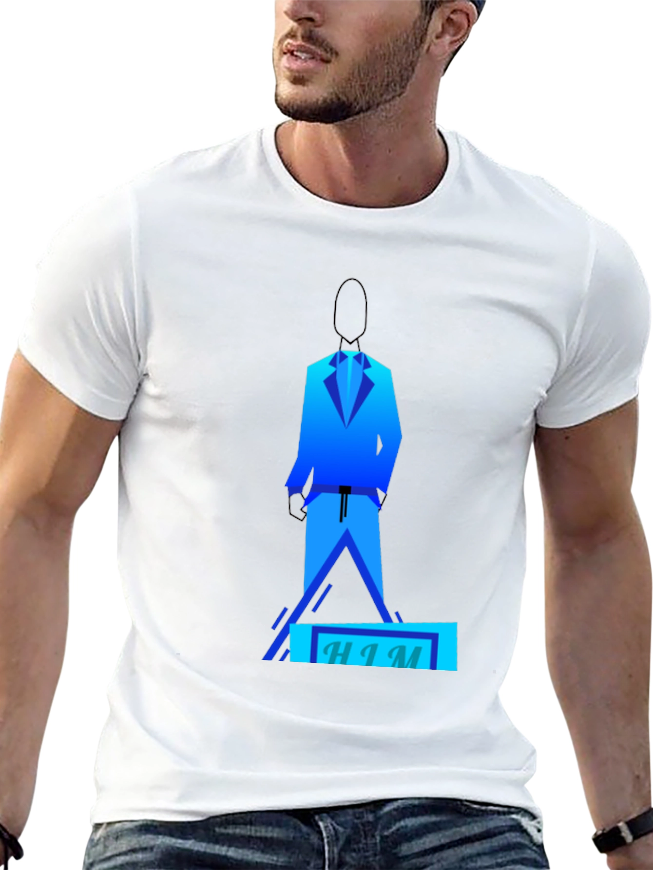 Geometric HIM Graphic Tee - Modern Design
