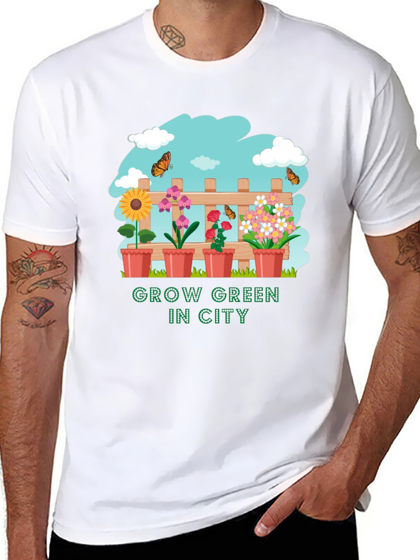 Grow Green in City Graphic T-Shirt