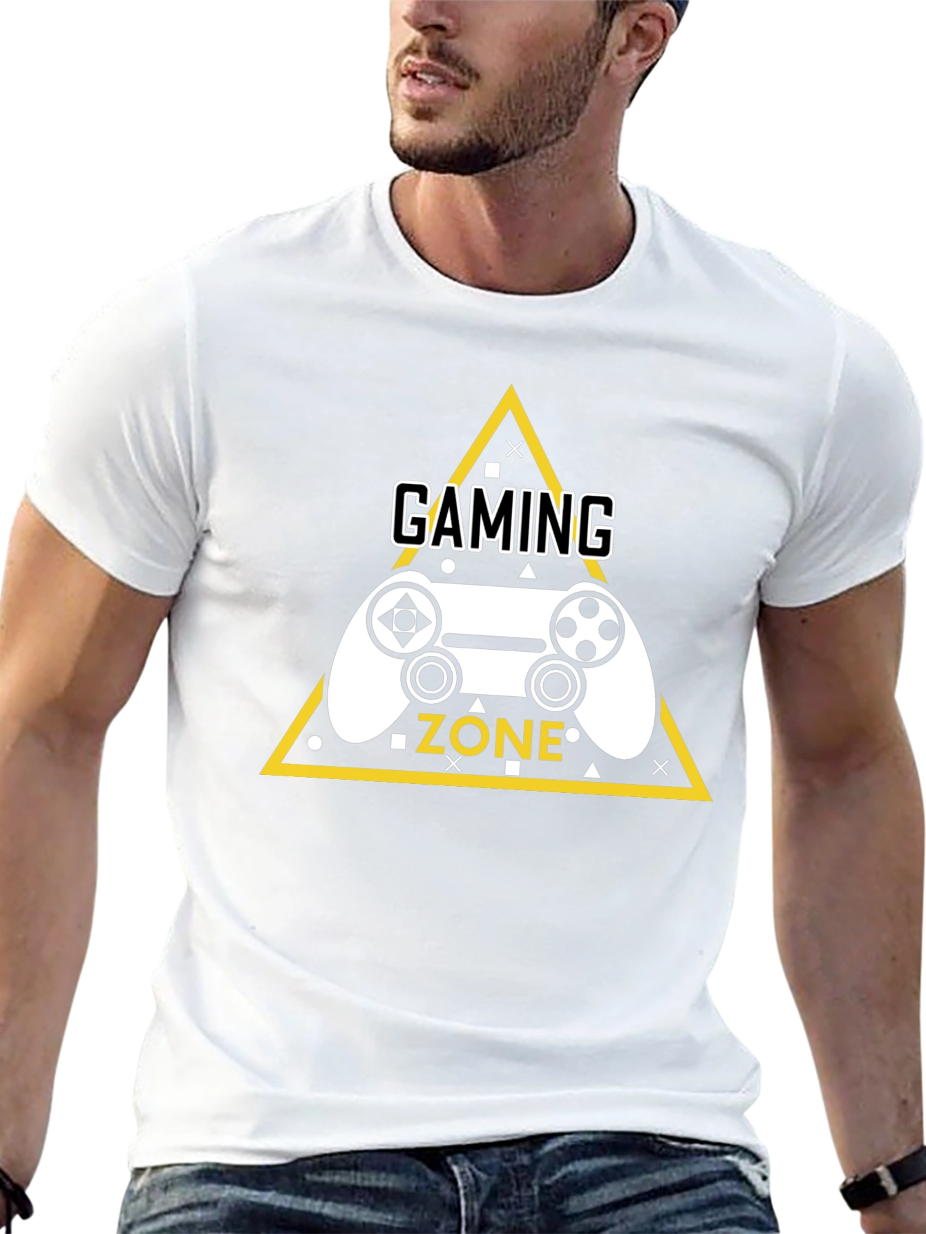 Gaming Zone Graphic Tee - Black Cotton T-Shirt