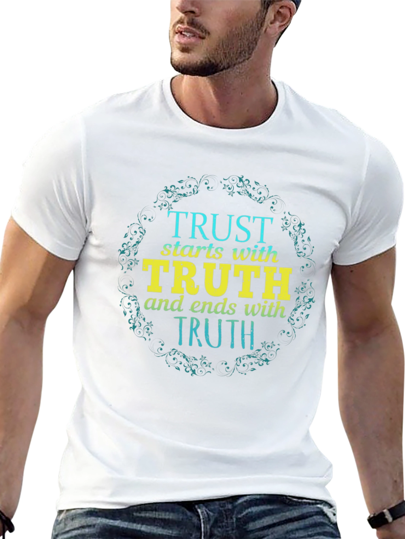 Trust Starts with Truth Black Graphic Tee
