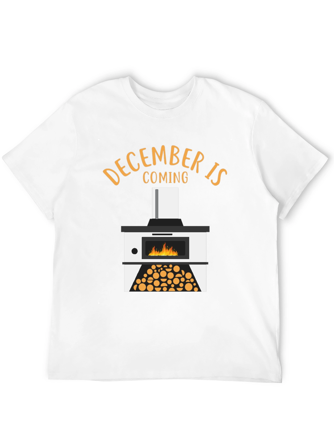 December is Coming Fireplace Graphic Tee