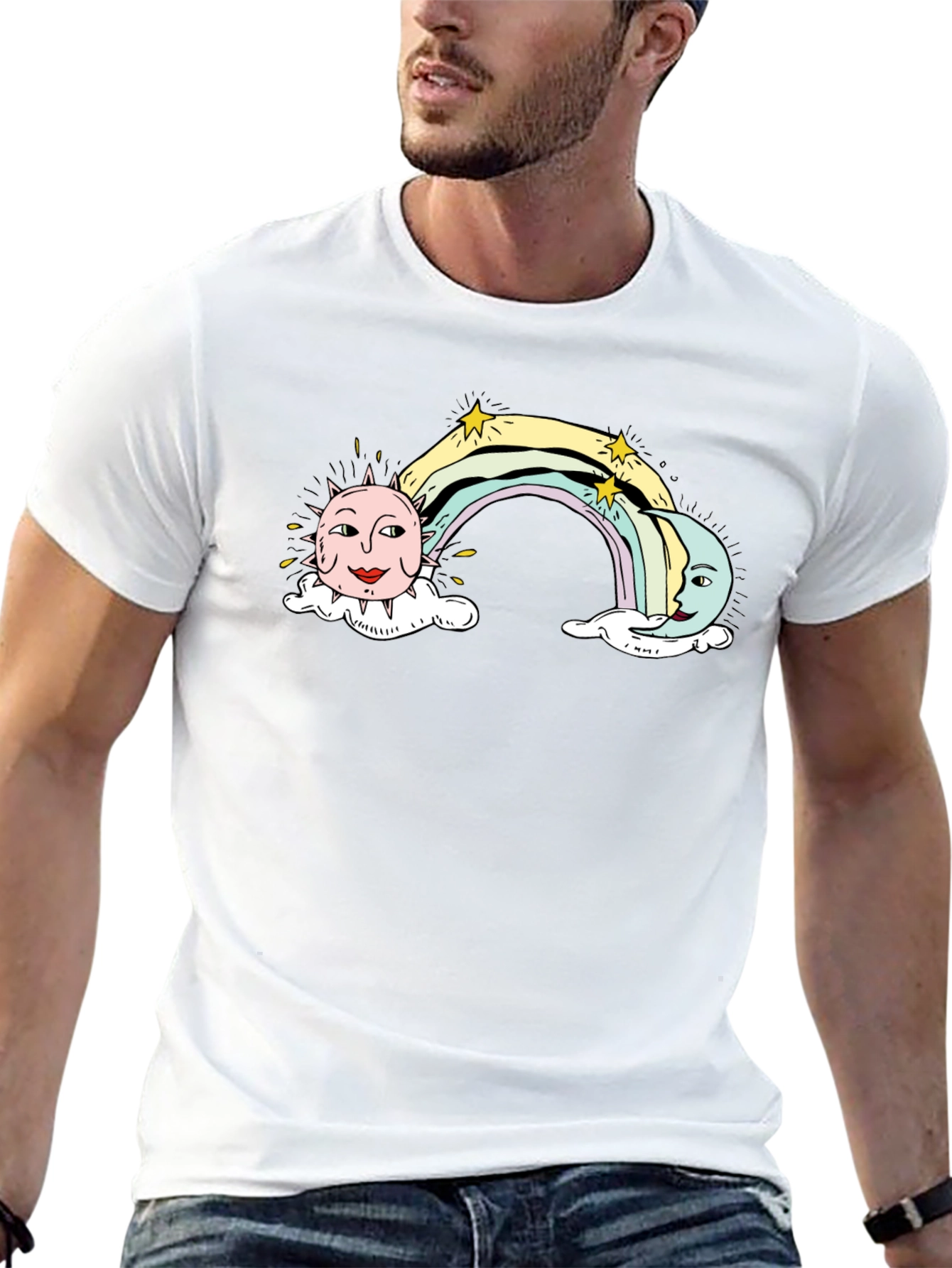 Celestial Rainbow Graphic Tee