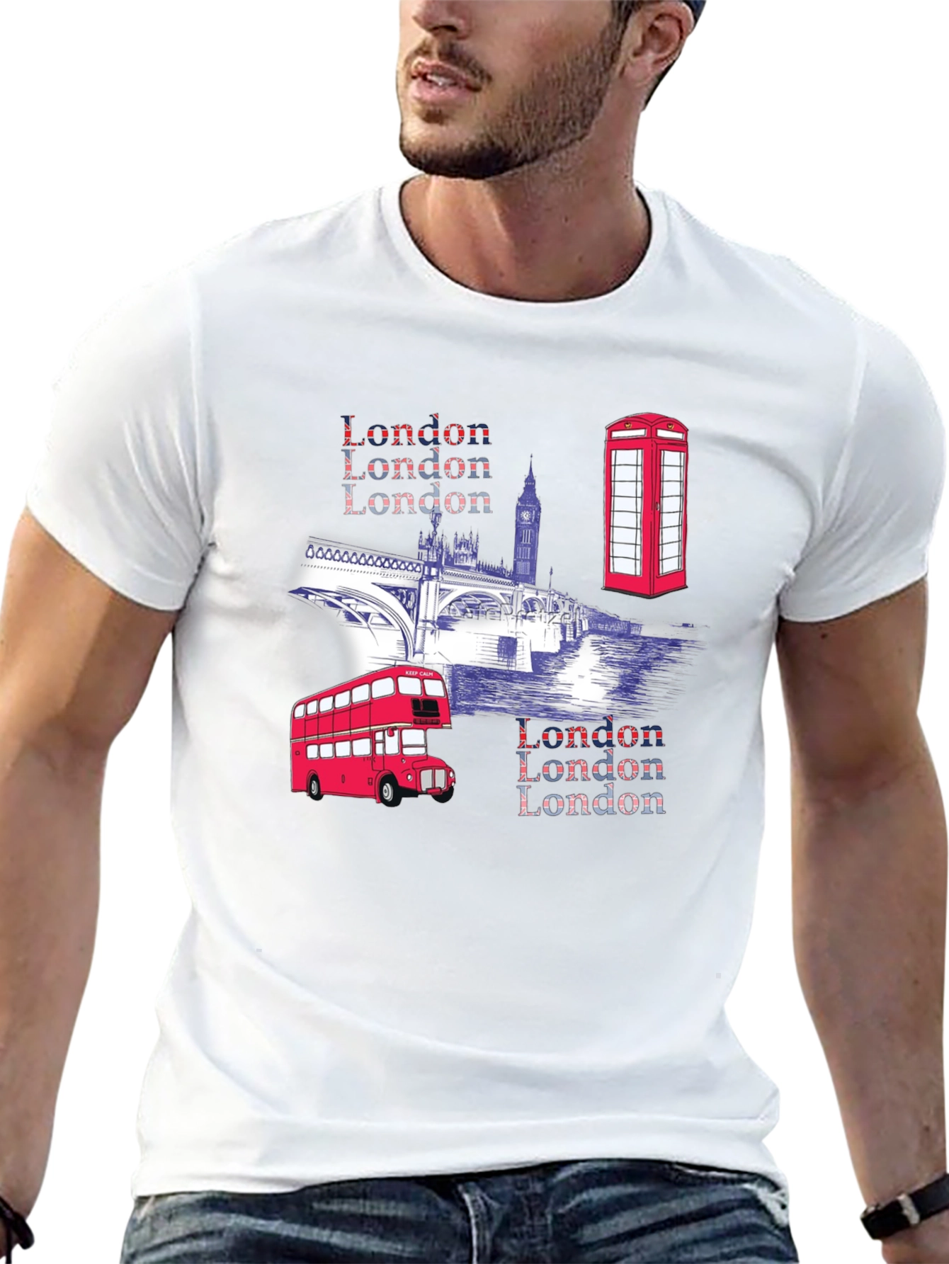 London Landmarks Graphic T-Shirt