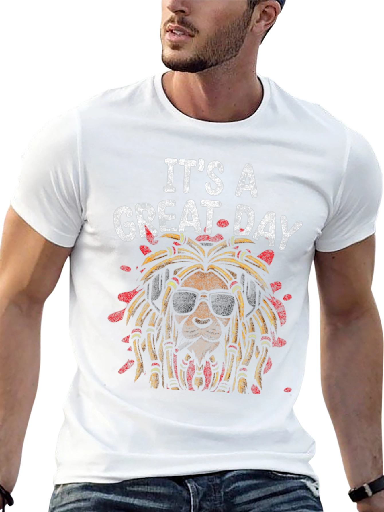 Its A Great Day Lion Graphic Tee