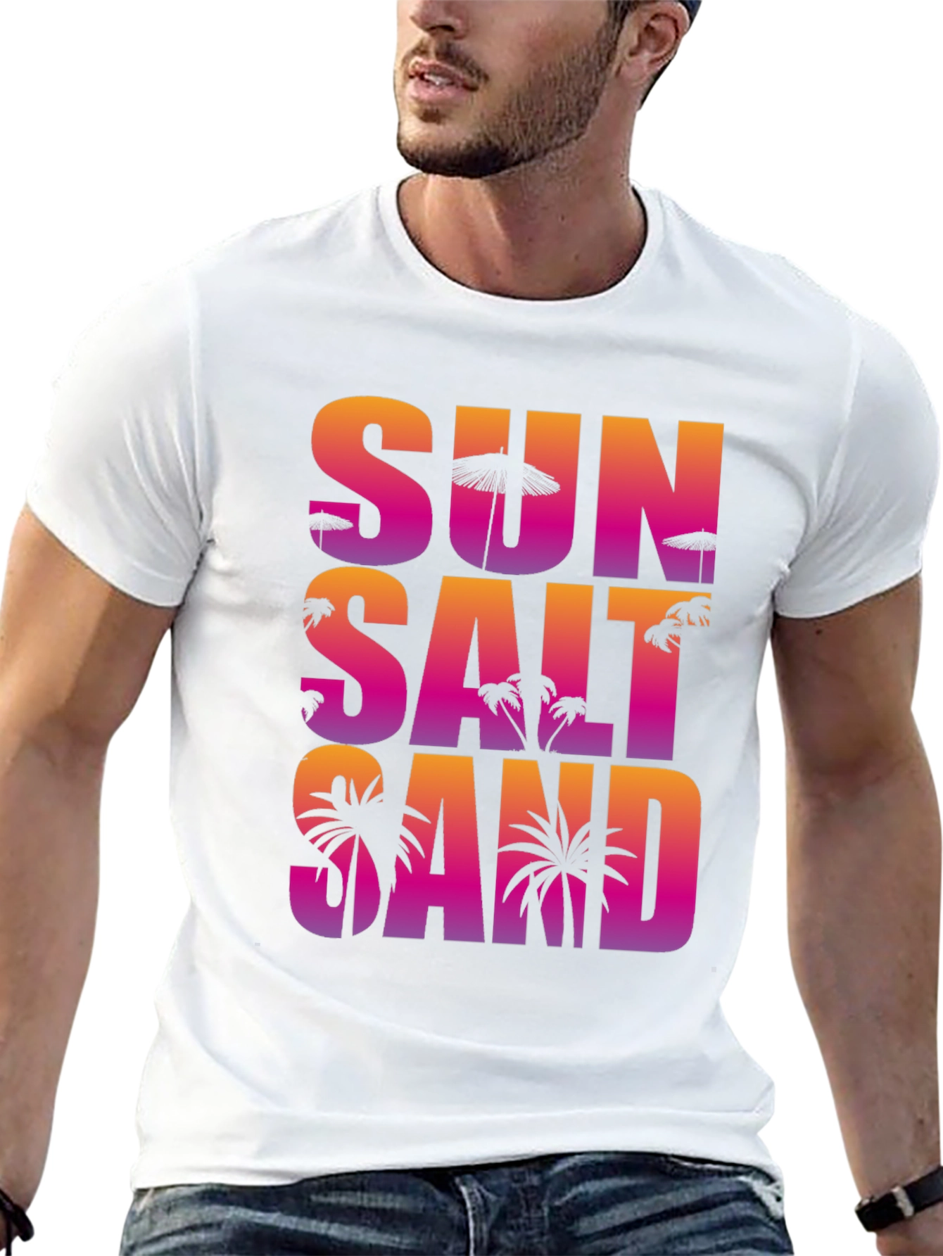 Sun Salt Sand Graphic Tee - Beach Lover Shirt