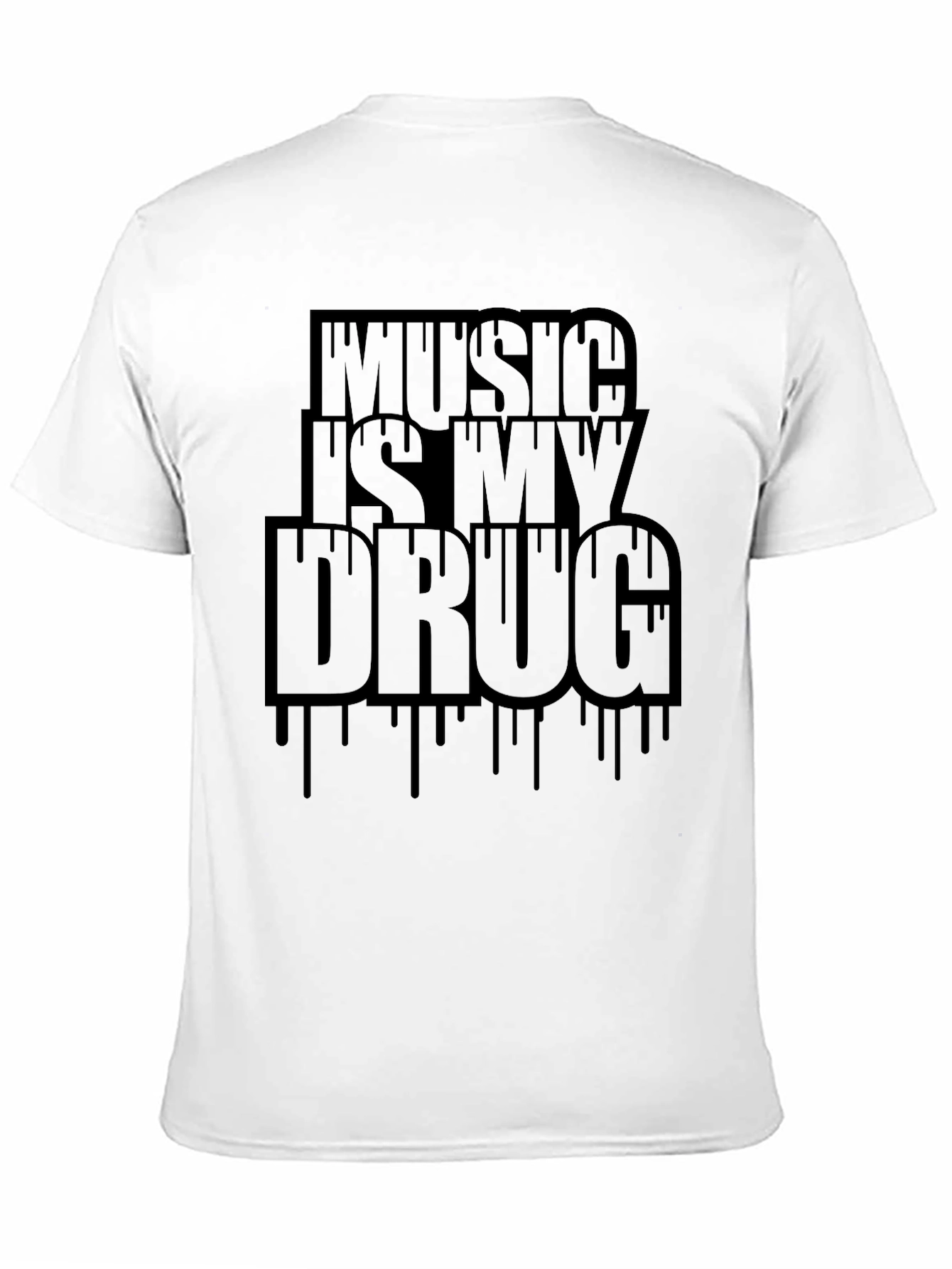 Music Is My Drug T-Shirt - Black Graphic Tee